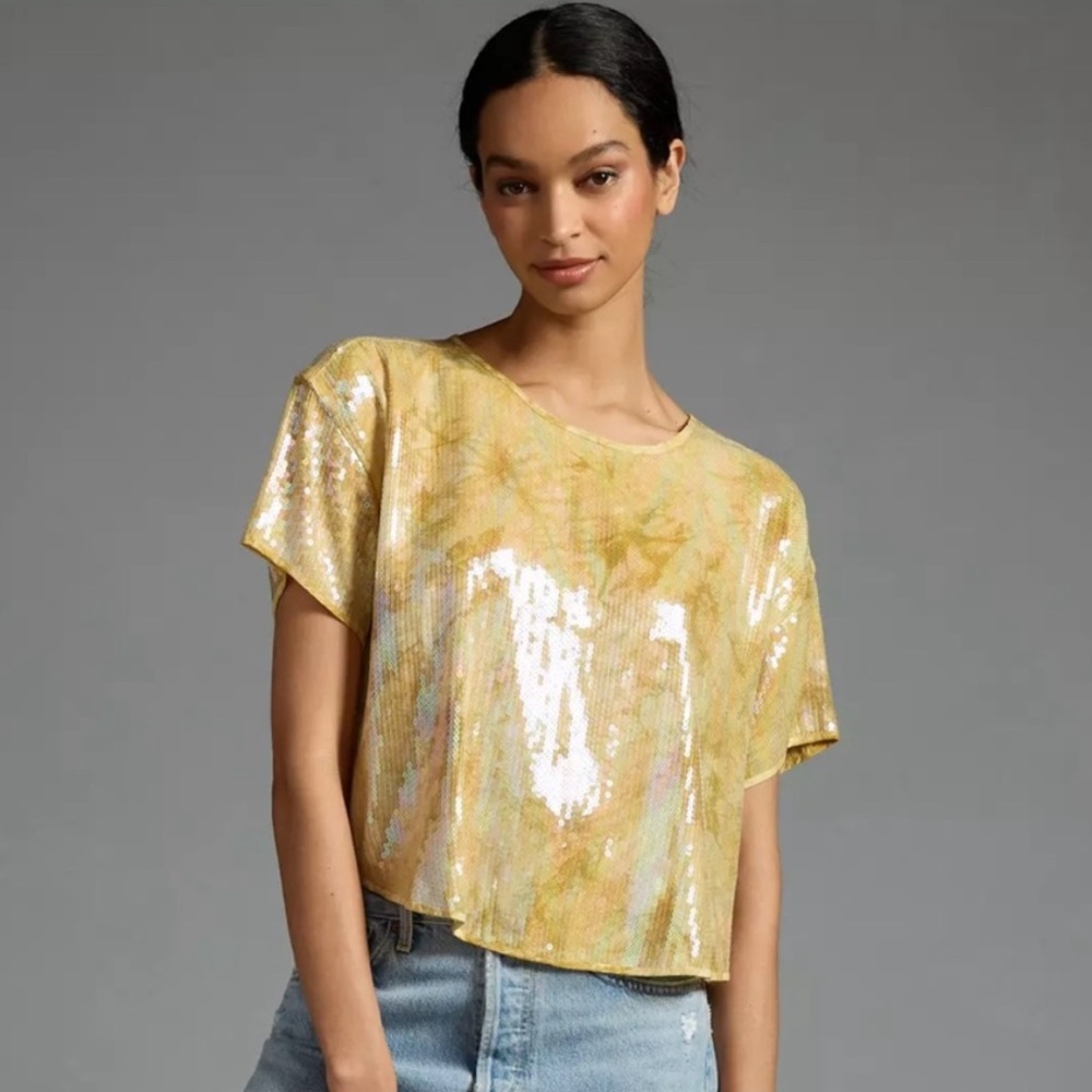 Anthropologie Women's Pilcro Sequin Tech Top Size
~S - Picture 3 of 6